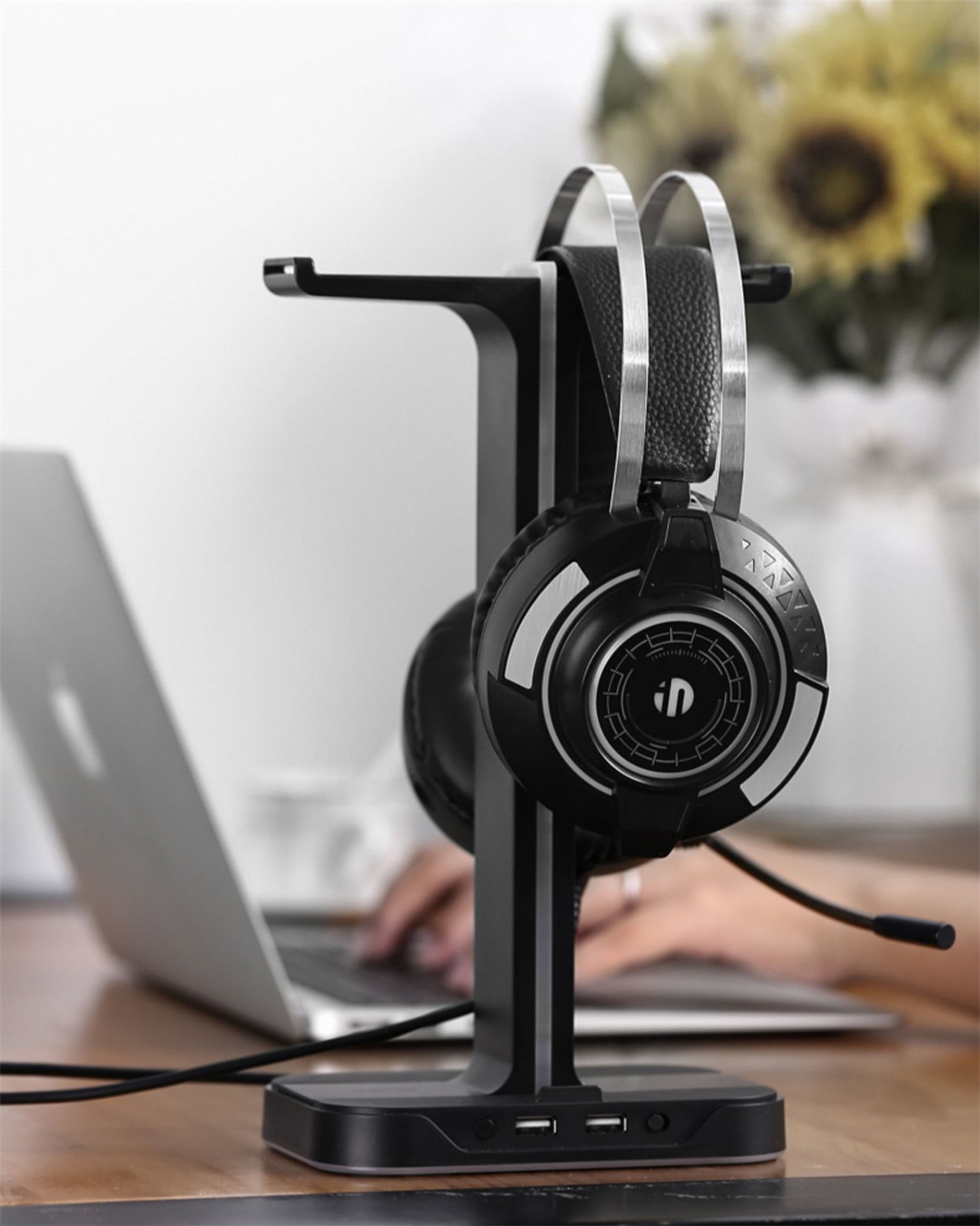 InphicH100HeadsetStandDualUSBPortsColorfulLightBaseHeadphoneHangerHeadsetMountHolderOfficeHomeDecor-1742022-6