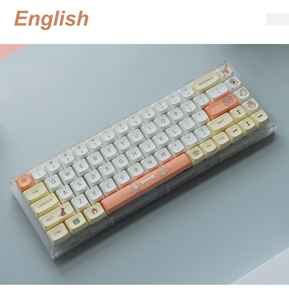 JSJT139KeysShibaInuKeycapSetEnglishJapaneseQXProfilePBTSublimationCustomKeycapsforMechanicalKeyboard-1940325-7