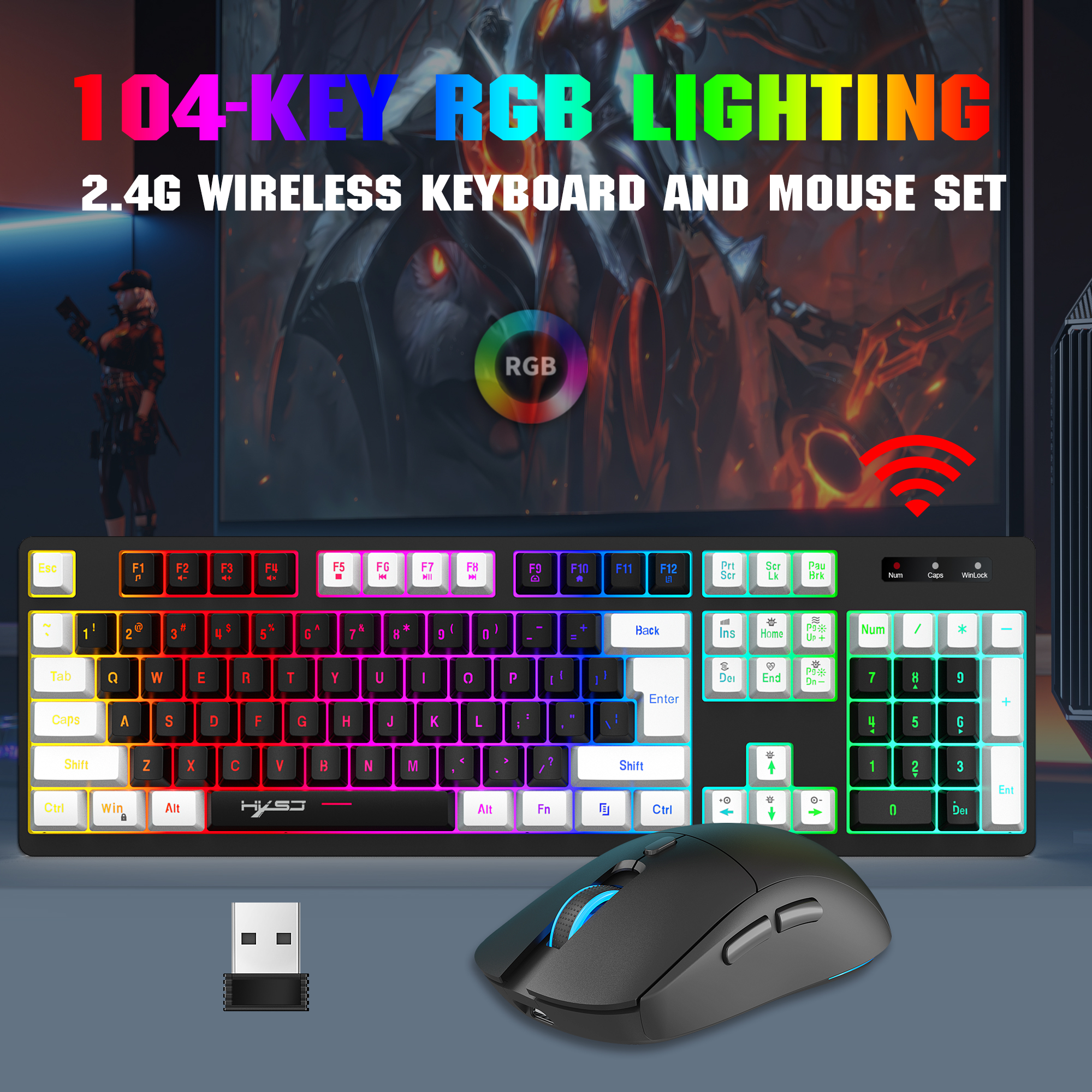 L98Wireless24GKeyboardandMouseKit140KeyRGBColorfulBacklitRechargeableGamingforComputerPCLaptop-1979722-3