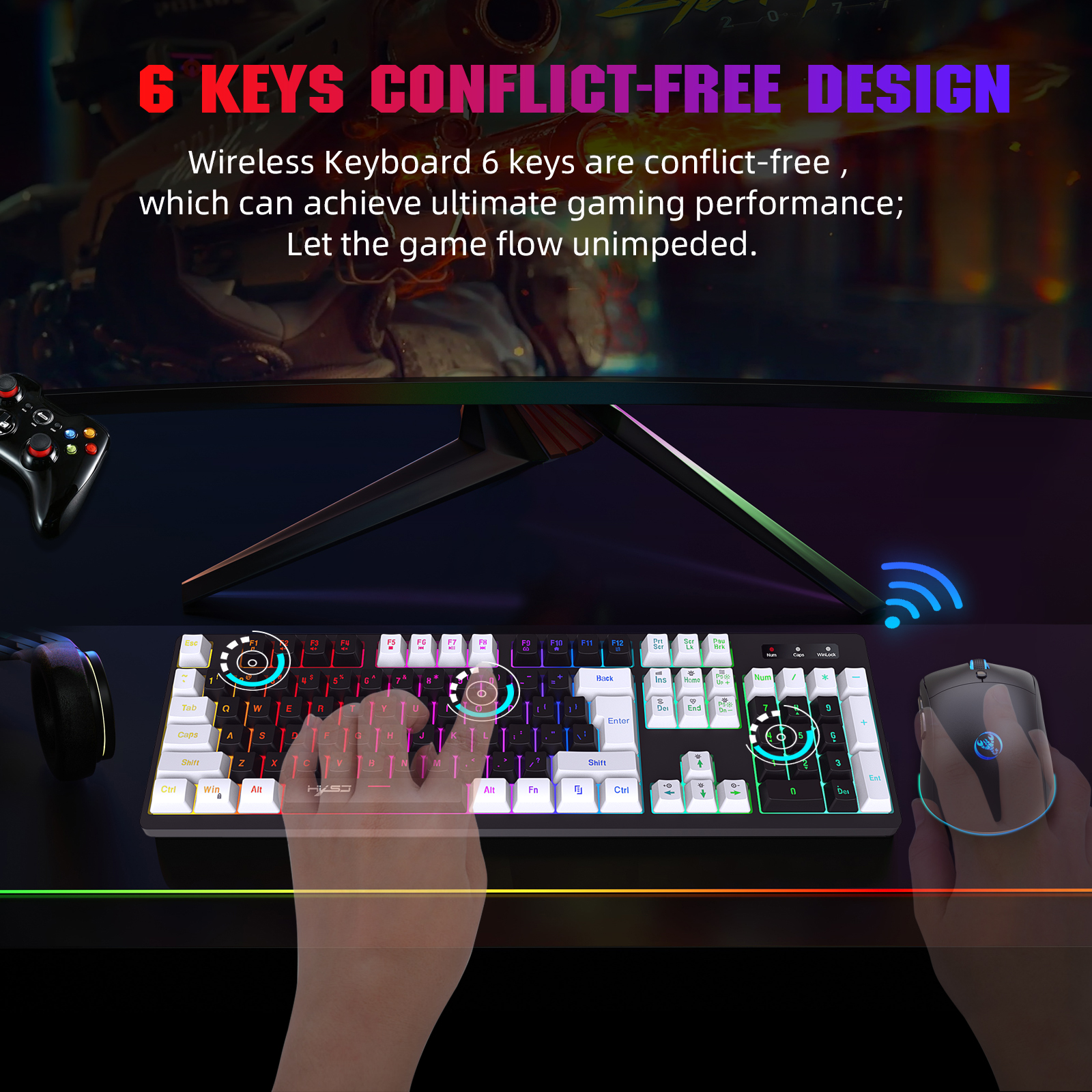 L98Wireless24GKeyboardandMouseKit140KeyRGBColorfulBacklitRechargeableGamingforComputerPCLaptop-1979722-5