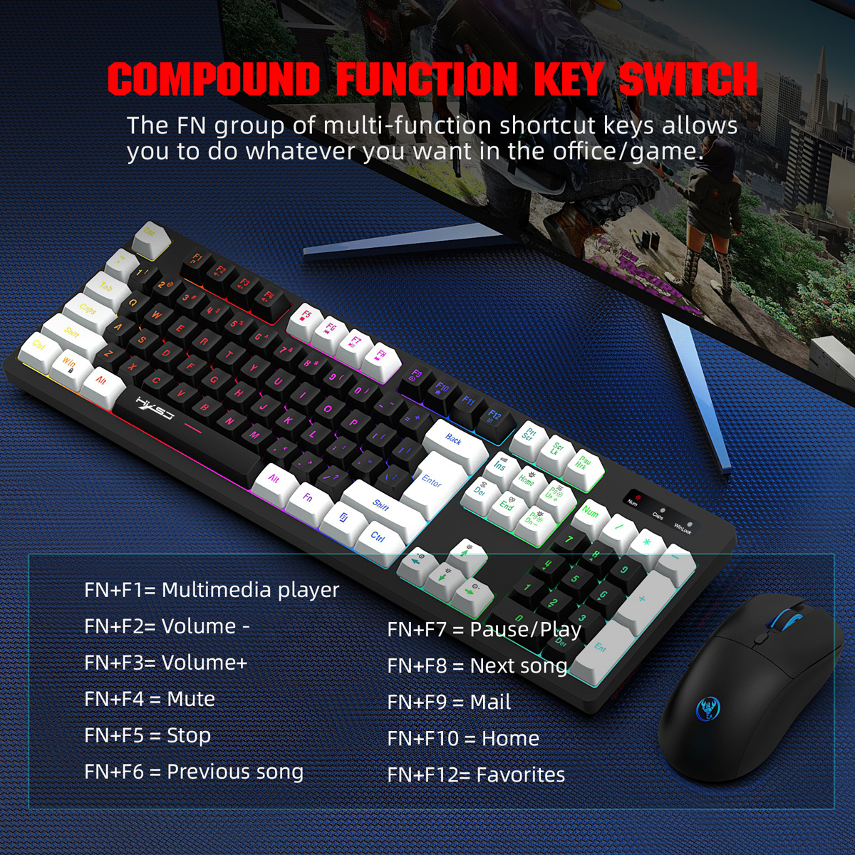 L98Wireless24GKeyboardandMouseKit140KeyRGBColorfulBacklitRechargeableGamingforComputerPCLaptop-1979722-7