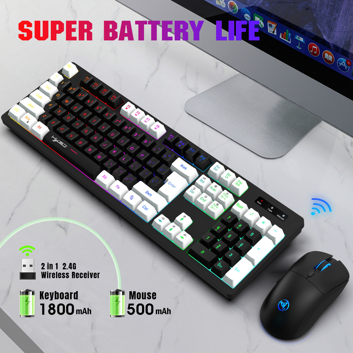 L98Wireless24GKeyboardandMouseKit140KeyRGBColorfulBacklitRechargeableGamingforComputerPCLaptop-1979722-9