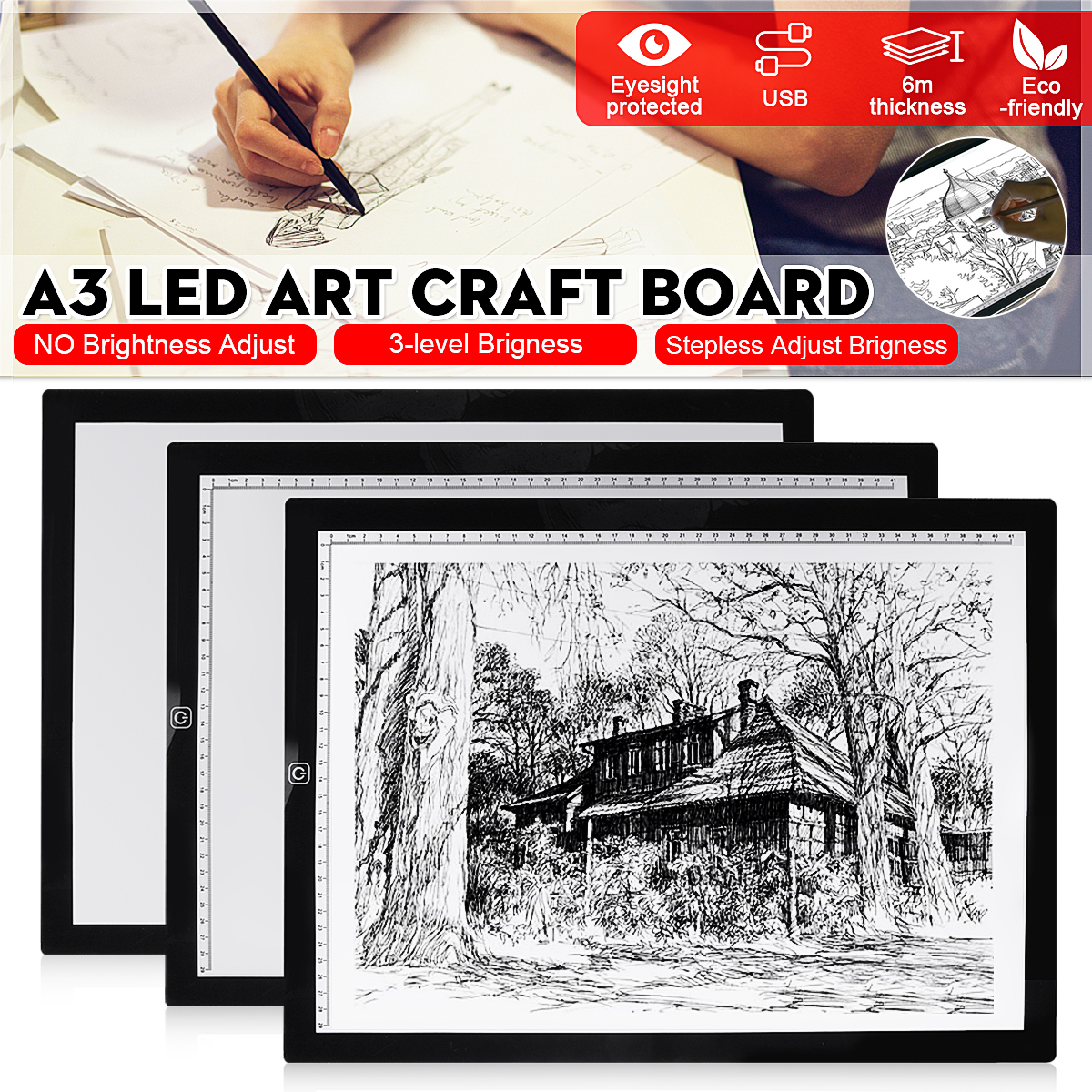 LEDTracingLightBoxBoardArtTattooA3DrawingPadTableStencilDisplay-1813591-1