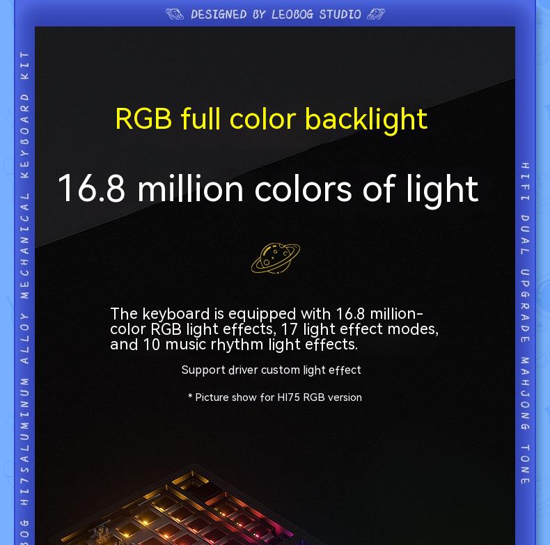 LEOBOGHi75WiredAluminumDIYKitMechanicalKeyboardHot-SwapRGBKitGasketCustomAluminumAlloyBodyKeyboardPc-1997845-17