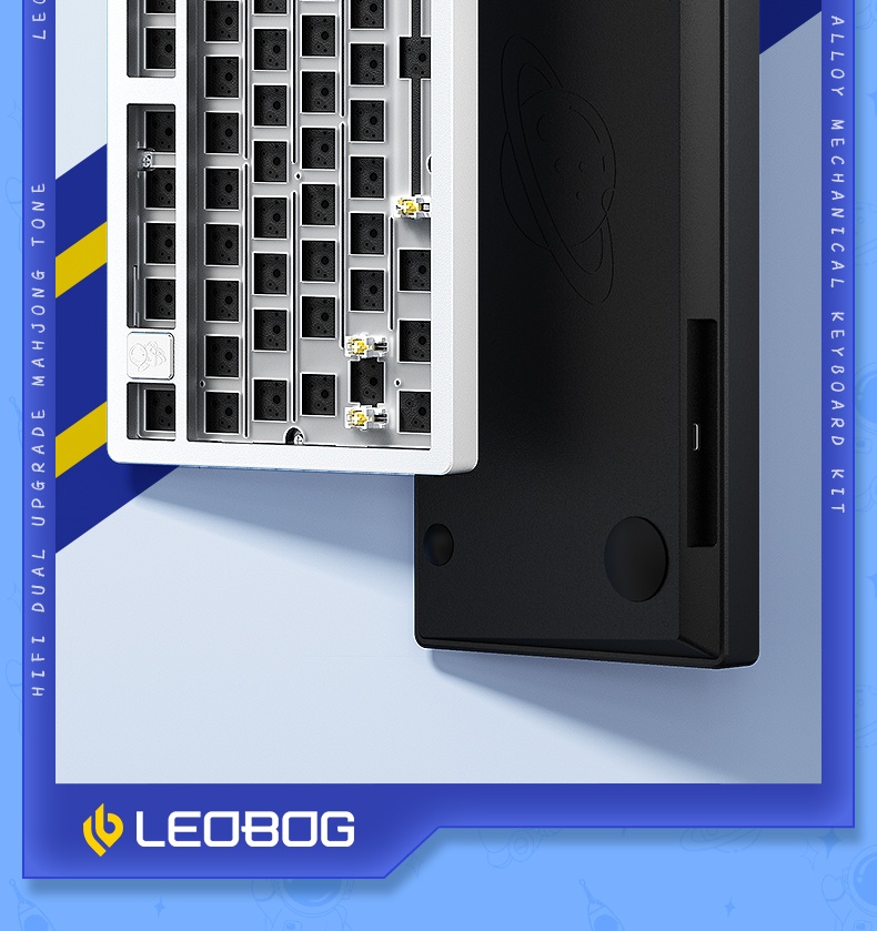 LEOBOGHi75WiredAluminumDIYKitMechanicalKeyboardHot-SwapRGBKitGasketCustomAluminumAlloyBodyKeyboardPc-1997845-9