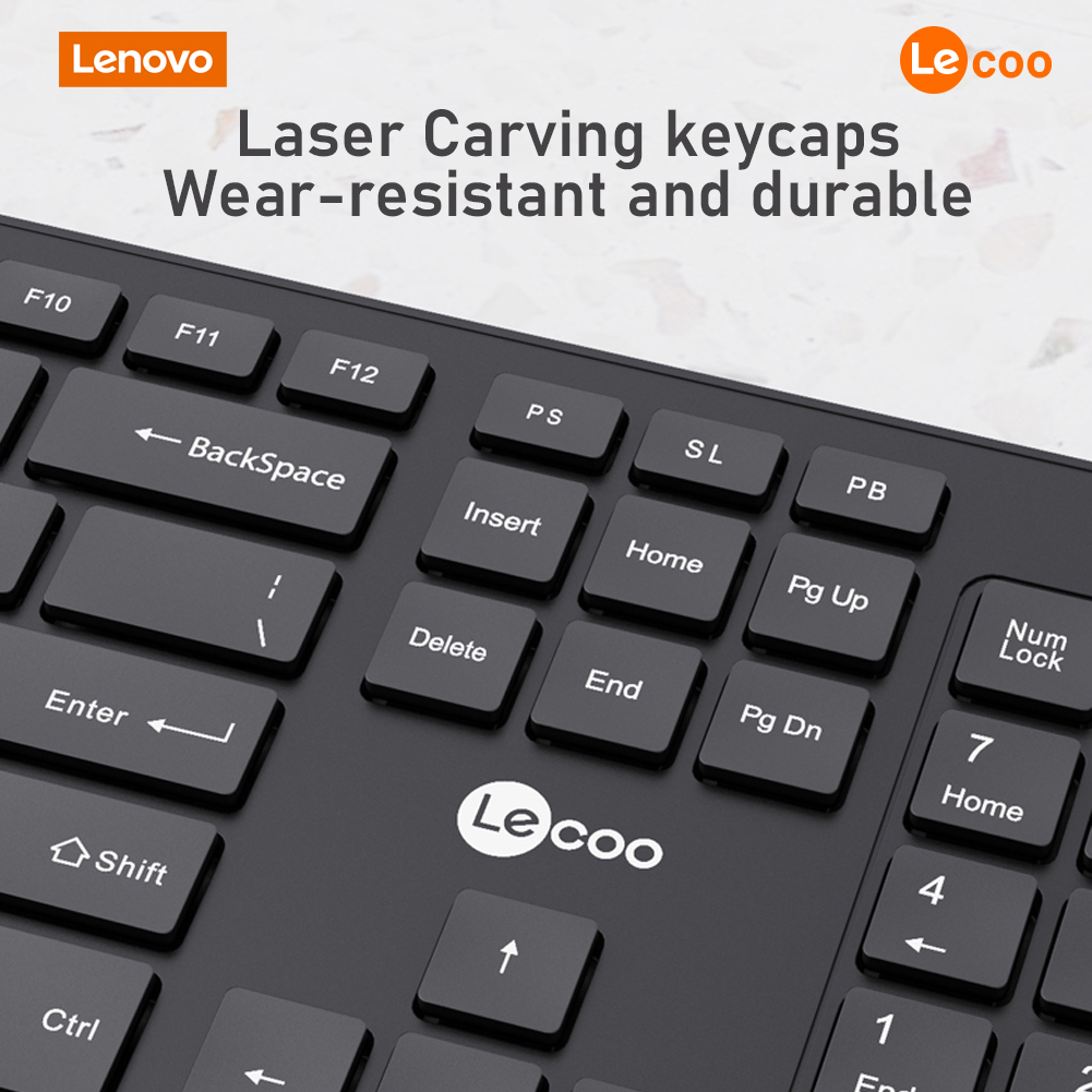LecooKeyboardandMouseSetKW20124GHzWirelessOfficeKeyboard104KeysForWindowsPCCompatibleUSBGameKeyboard-1988261-4