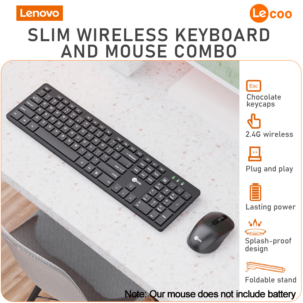 LecooKeyboardandMouseSetKW20124GHzWirelessOfficeKeyboard104KeysForWindowsPCCompatibleUSBGameKeyboard-1988261-6