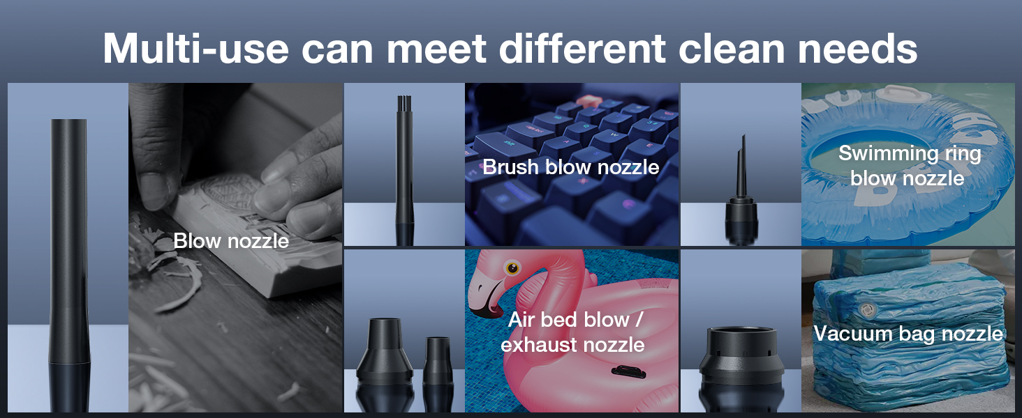 MECOELEVERDECompressedAirDusterAirBlowerwithLEDLight3-Gearto100000RPMElectricAirDusterforPCKeyboardC-1988164-3