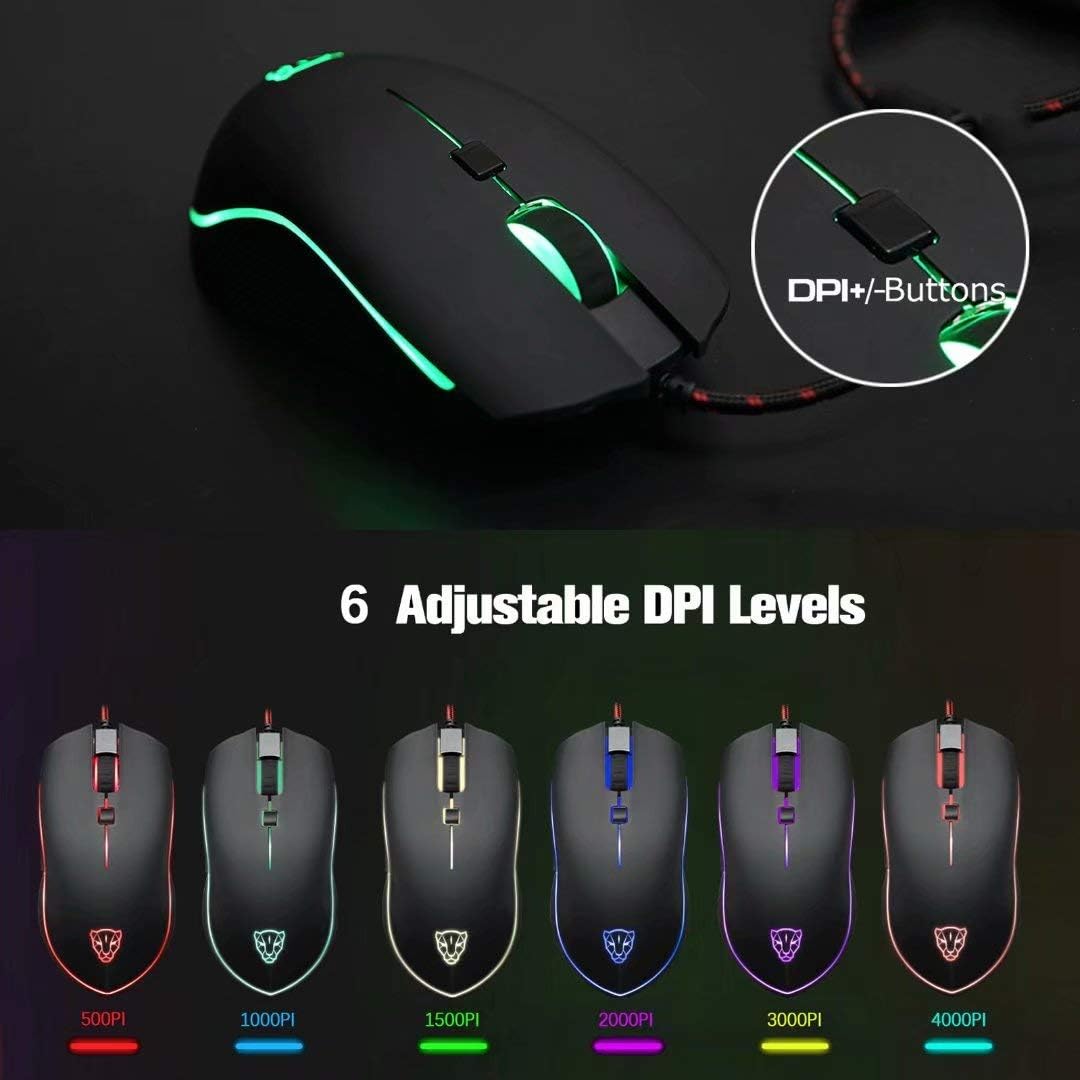 MOTOSPEEDV40USBWiredGamingMouseRGB50010001500200030004000DPISupportMacroProgrammingGamerMicewith6But-2005696-2
