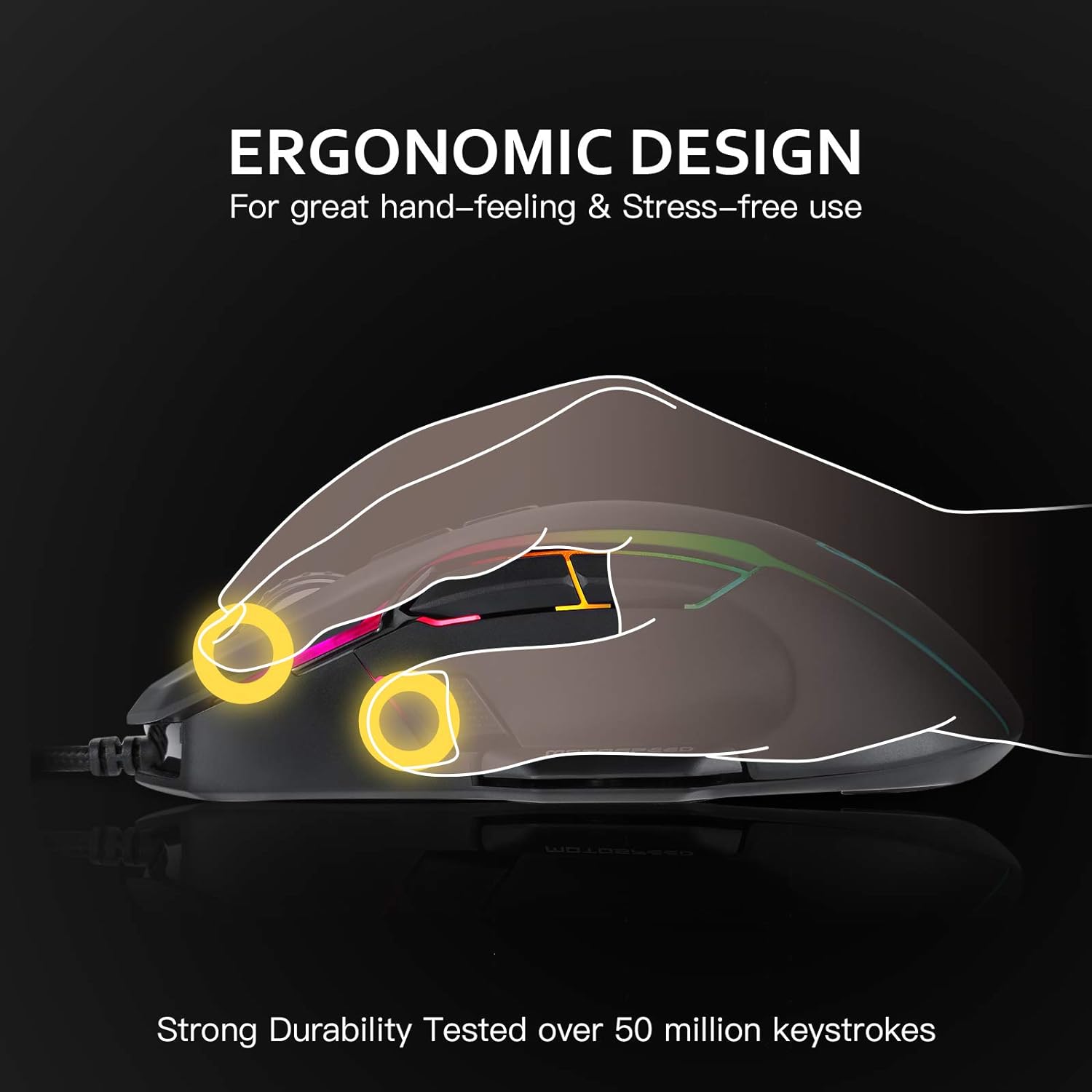 MOTOSPEEDV40USBWiredGamingMouseRGB50010001500200030004000DPISupportMacroProgrammingGamerMicewith6But-2005696-3