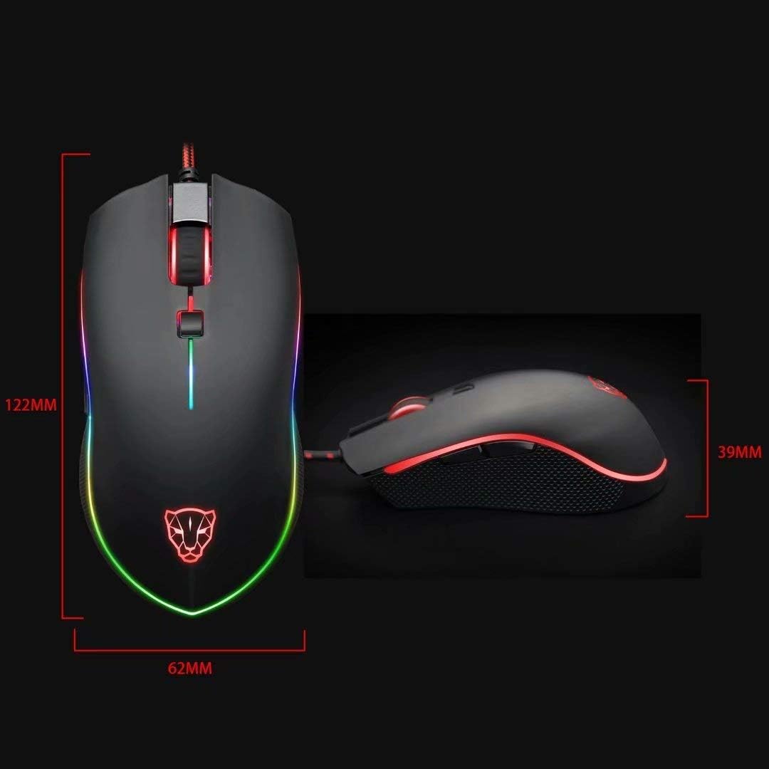 MOTOSPEEDV40USBWiredGamingMouseRGB50010001500200030004000DPISupportMacroProgrammingGamerMicewith6But-2005696-5