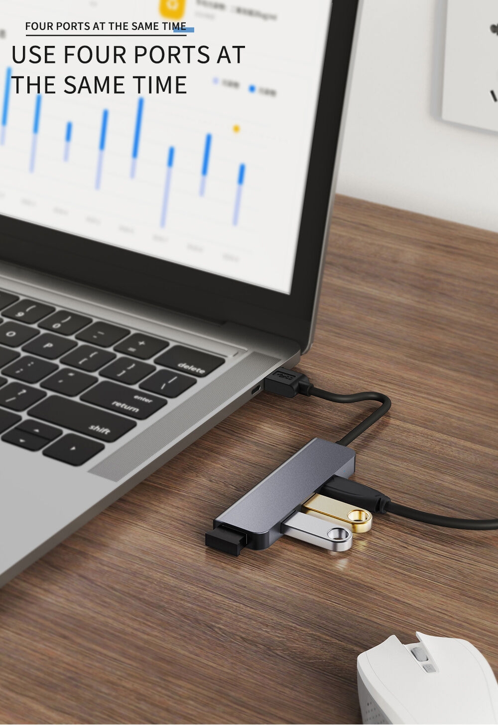 Mechzone4in1USB30HubDockingStationUSBAdapterwithUSB20USB30forPCLaptopMatebookHUAWEIXIAOMIMacbookProB-1976721-3