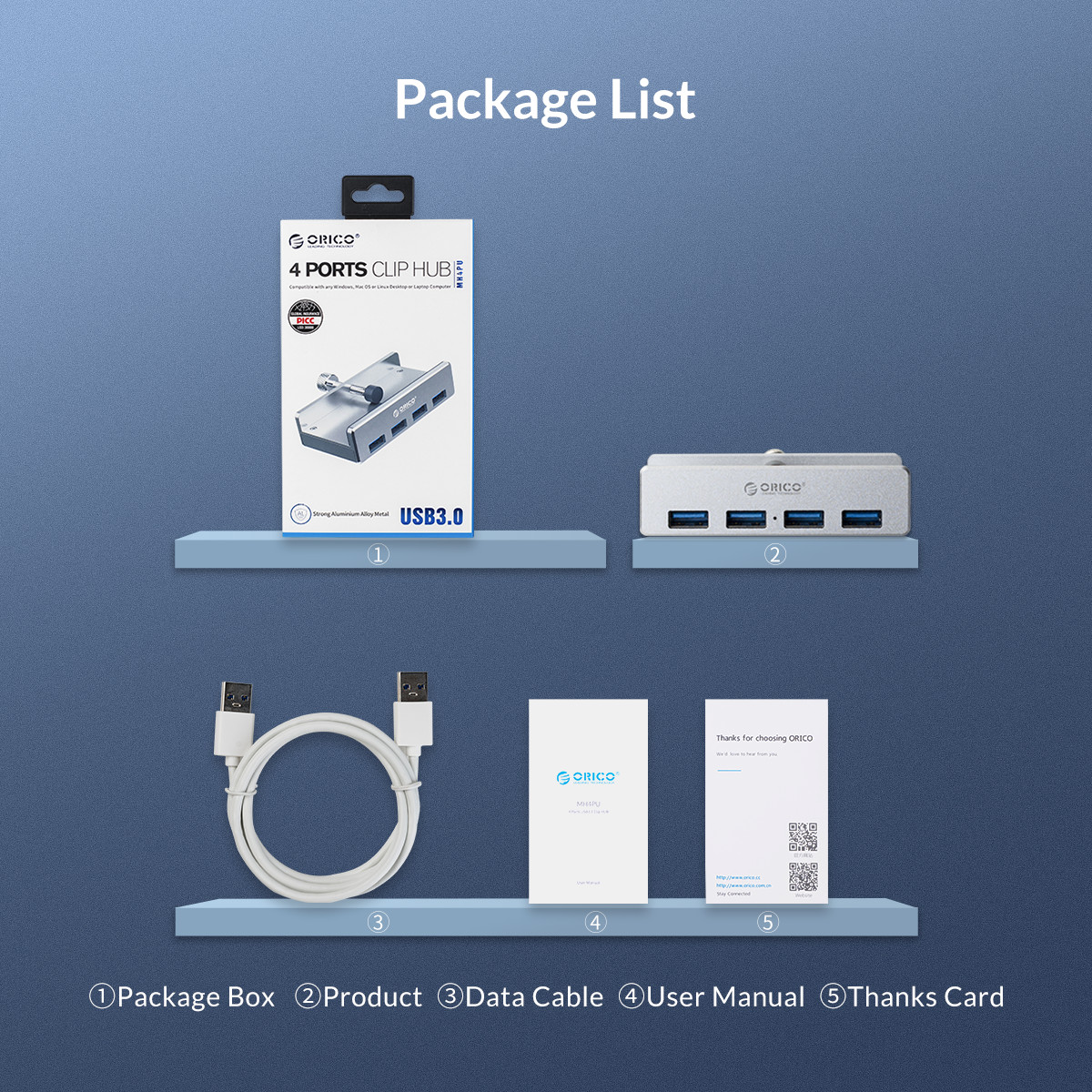 ORICOMH4PU-P4in1USB30HubDockingStationUSBAdapterwithPowerSupply5GbpsFastDataTransmissionforLaptopPho-1998685-10
