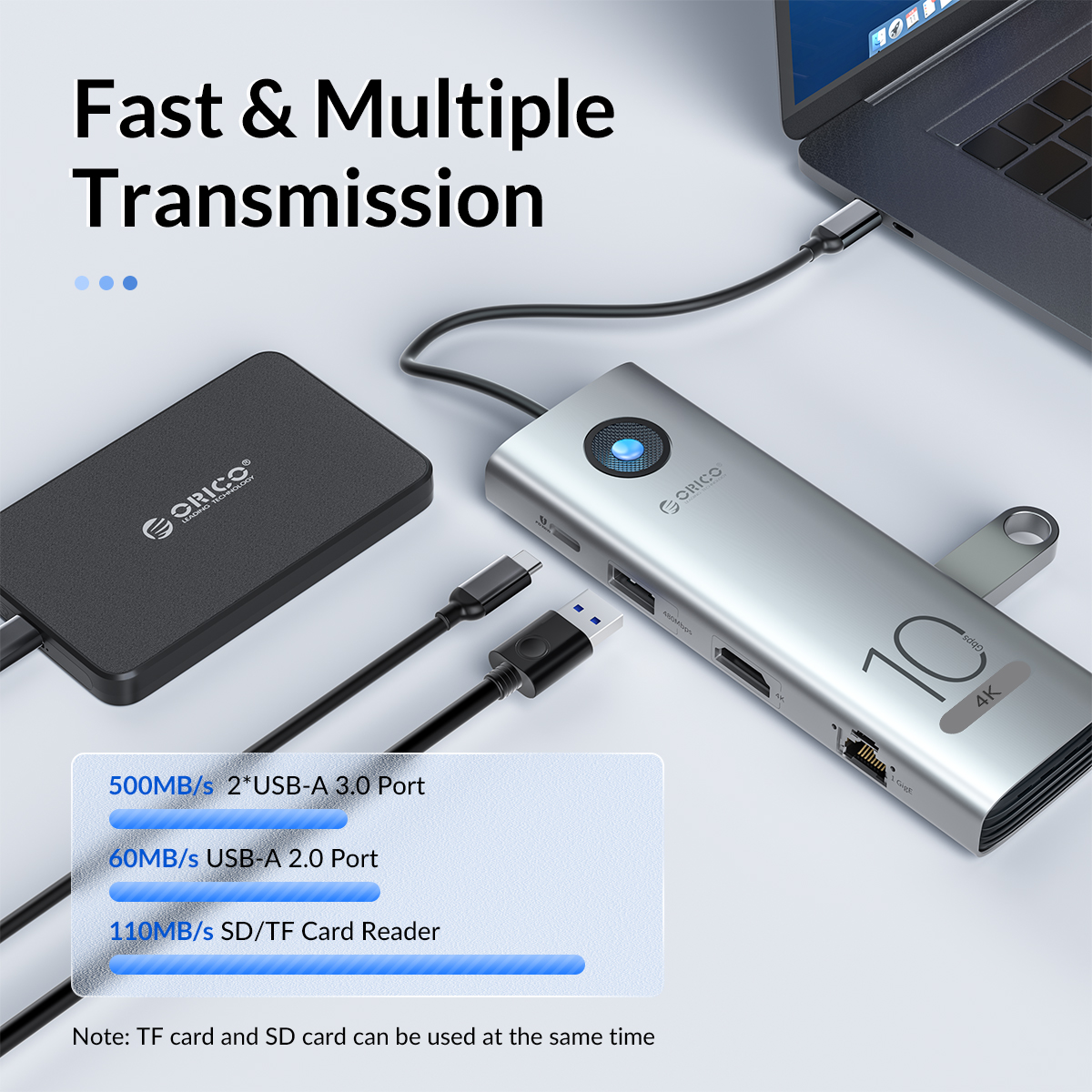 Orico10In1Type-CDockingStationUSBAdapterwithUSB20USB303PD100WUSB-C4K60HzHDMIRJ45SDTFCardReader35mmAu-1998050-3
