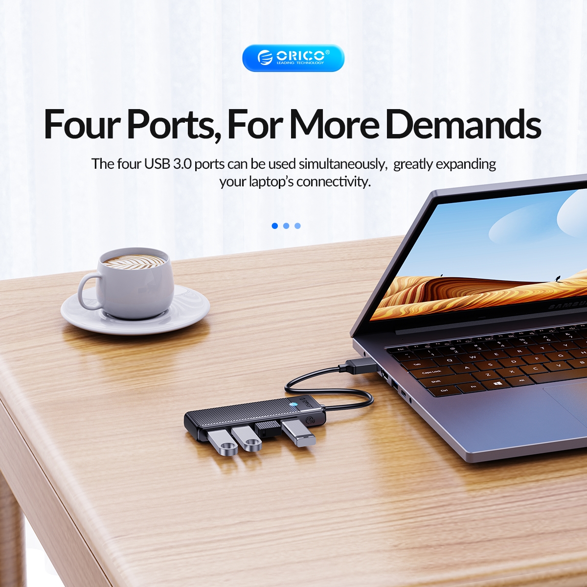 Orico4-in-1USB30HubDockingStationUSBAdapterwithUSB304forPCLaptopComputerMatebookMacbookPro-1998683-3