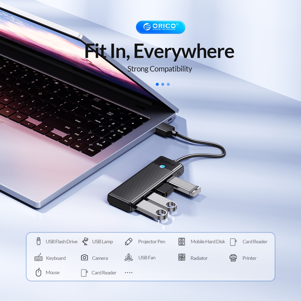 Orico4-in-1USB30HubDockingStationUSBAdapterwithUSB304forPCLaptopComputerMatebookMacbookPro-1998683-4