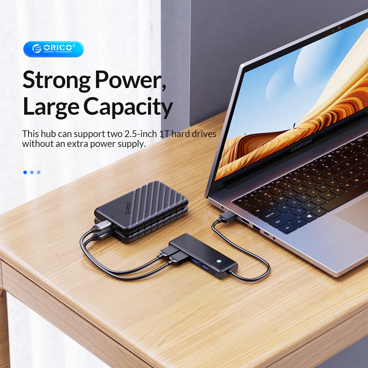 Orico4-in-1USB30HubDockingStationUSBAdapterwithUSB304forPCLaptopComputerMatebookMacbookPro-1998683-5