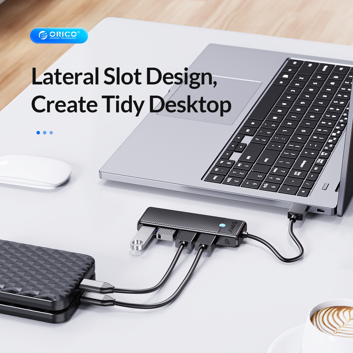 Orico4-in-1USB30HubDockingStationUSBAdapterwithUSB304forPCLaptopComputerMatebookMacbookPro-1998683-6