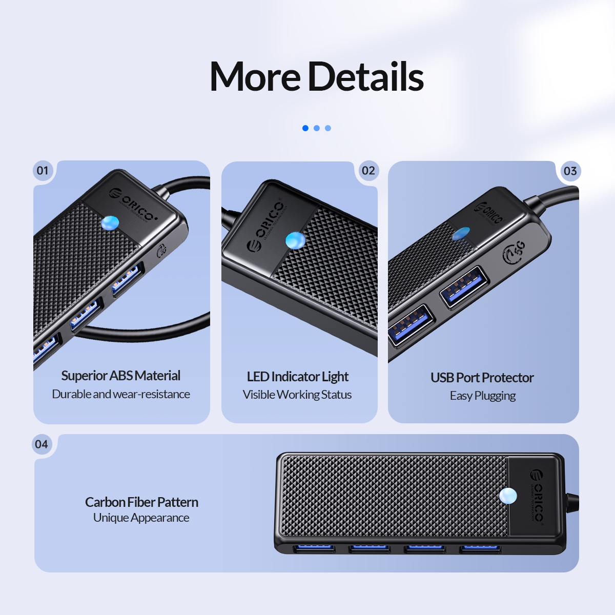 Orico4-in-1USB30HubDockingStationUSBAdapterwithUSB304forPCLaptopComputerMatebookMacbookPro-1998683-9