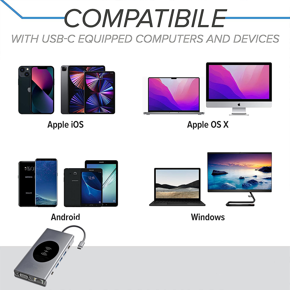 Pobod13in1Type-CDockingStationwithUSB303USB-CPDUSB-C2HDMIVGARJ45SDMicroSDCardReaderSlot35mmAudioWire-1986190-6