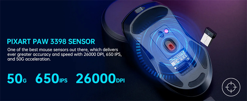 RAPOOVT9PRODualModeWirelessGamingMousePAW339826000DPI24GWirelessUSBWiredE-SportGamerMiceSupport4KHzR-2015439-3