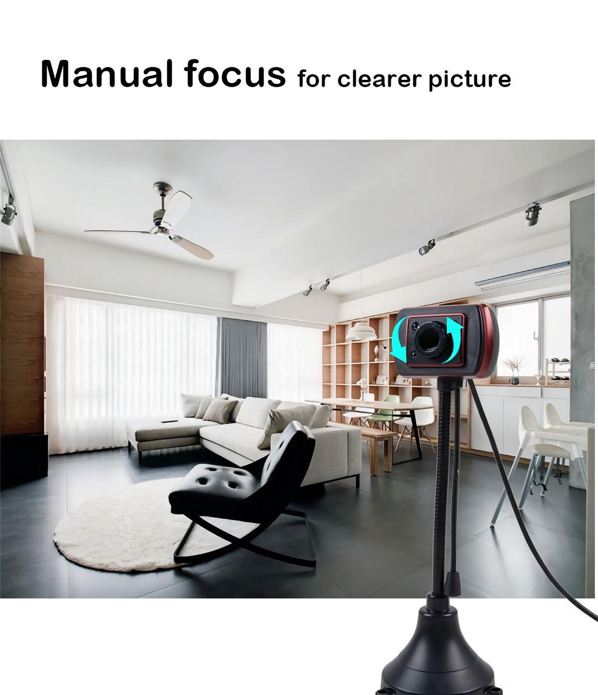 S620480PHDWebcamCMOSUSB20WiredComputerWebCameraBuilt-inMicrophoneCameraforDesktopComputerNotebookPC-1891978-5