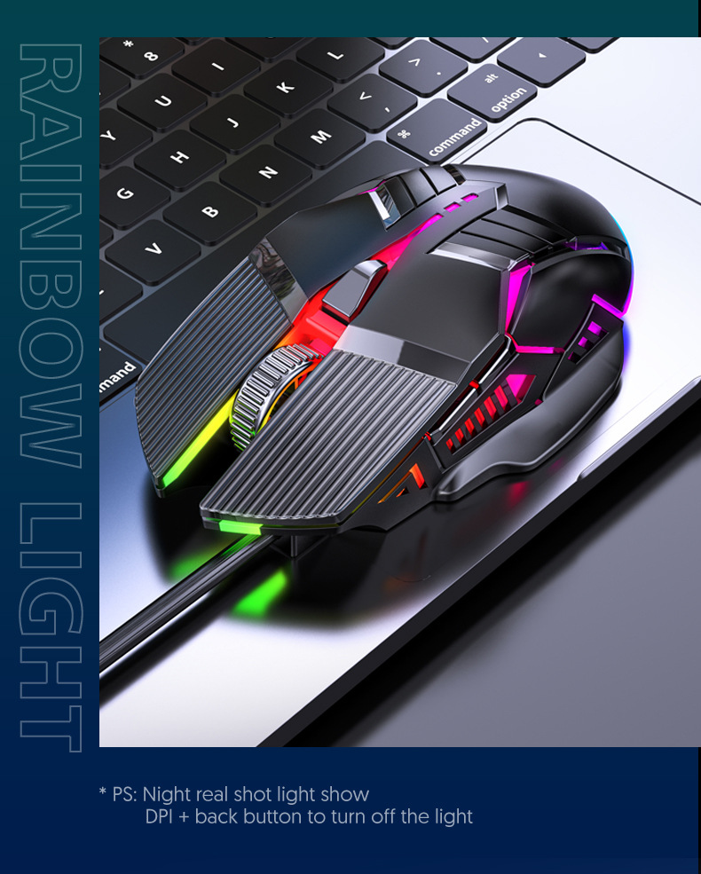 S800WiredGamingMouseUSBComputerMouse3200DPIErgonomicGamingRGBMause6ButtonLEDSilentMiceforPCLaptopGam-1979205-6