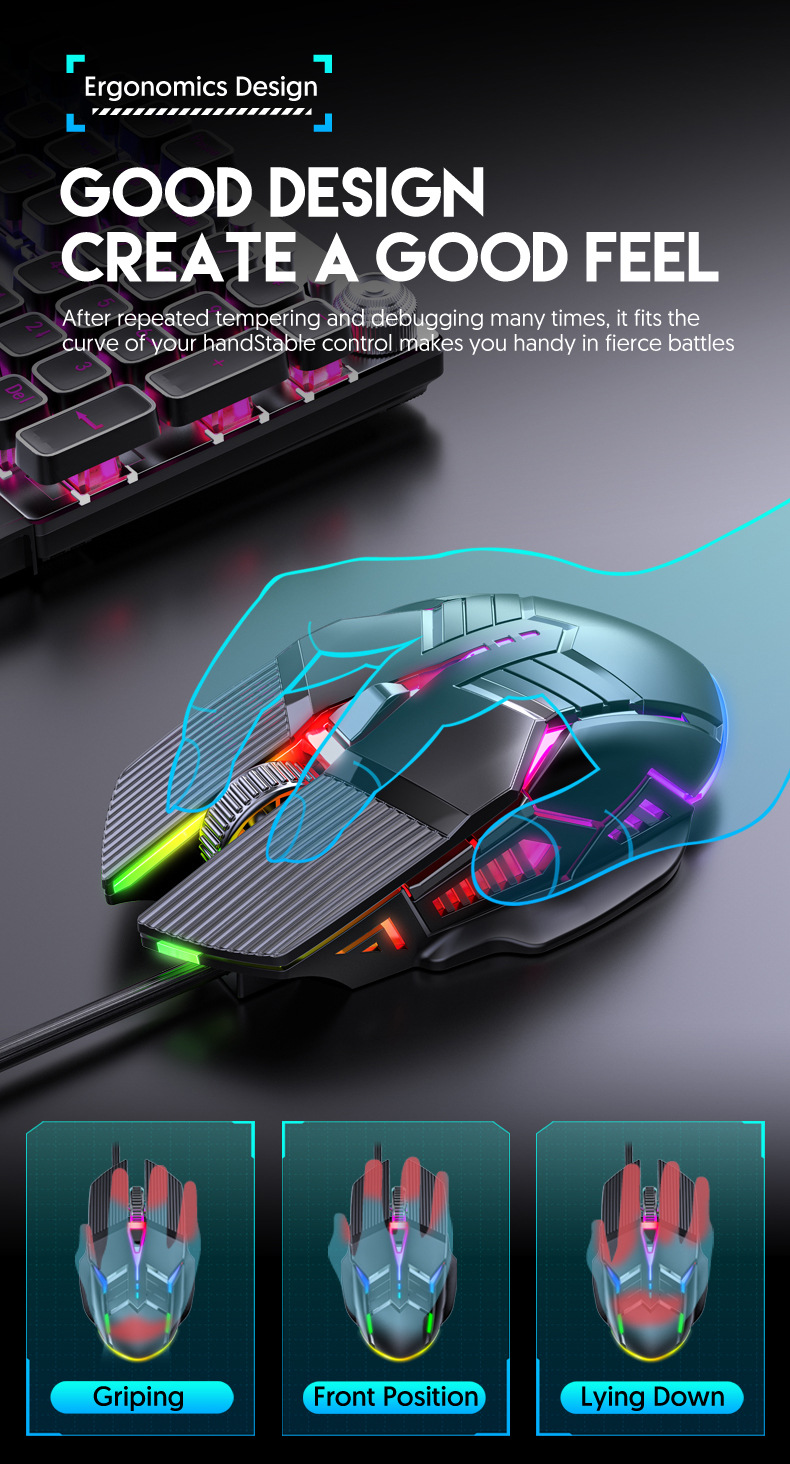 S800WiredGamingMouseUSBComputerMouse3200DPIErgonomicGamingRGBMause6ButtonLEDSilentMiceforPCLaptopGam-1979205-7