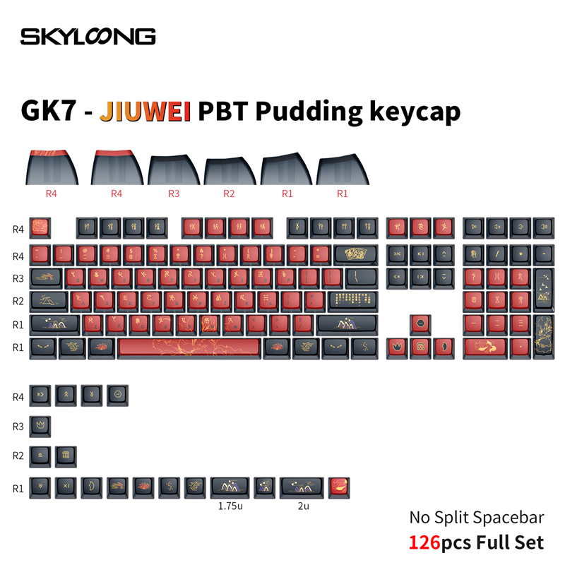 SKYLOONG126KeysJIUWEIPBTJellyKeycapsSetGK7ProfileCustomKeycapsfor6163646875848796980104108Mechanical-1998359-1