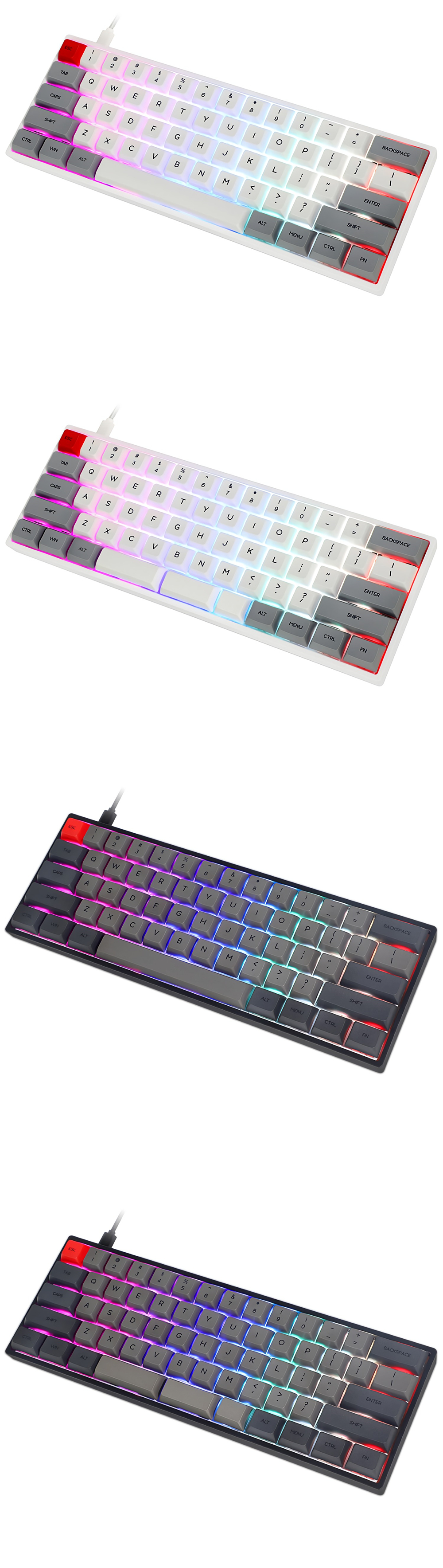 SKYLOONGGK61XGK61XSKeyboardKitHotSwappable60RGBWiredbluetoothDualModePCBMountingPlateCaseKeyboardCus-1982963-8