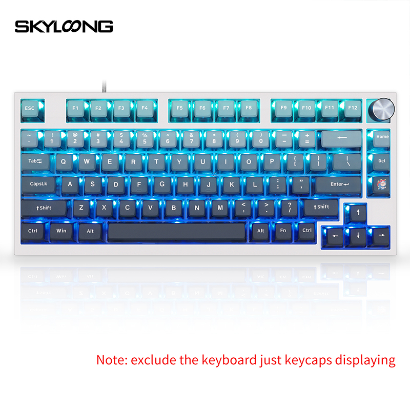 SKYLOONGGK7126PCSMechanicalKeyboardKeycapsSetBlue-PBTBlackTransparentJellyKeyCapForDIYCustomized6187-1990888-4
