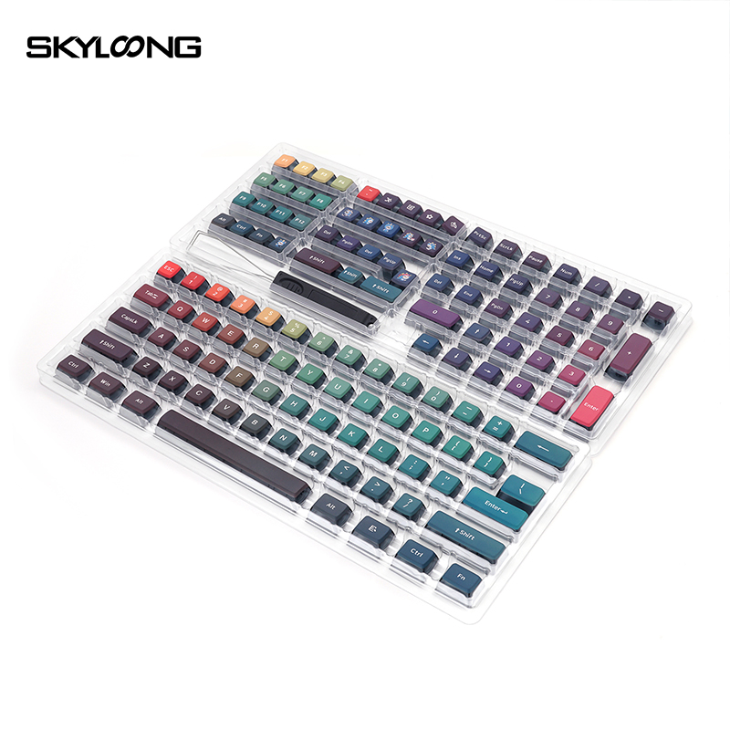 SKYLOONGGK7126PCSMechanicalKeyboardKeycapsSetNeonPBTBlackTransparentJellyKeyCapForDIYCustomized61871-1990889-2