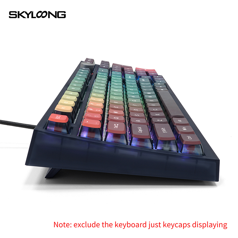 SKYLOONGGK7126PCSMechanicalKeyboardKeycapsSetNeonPBTBlackTransparentJellyKeyCapForDIYCustomized61871-1990889-4