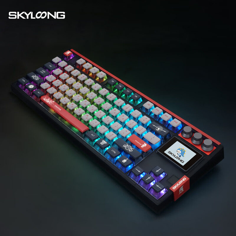 SKYLOONGGK87PROSpartanMechanicalKeyboardTripleModelGateron30SwitchPBTHotSwapKnobRGBBacklitGasketGame-1998238-11