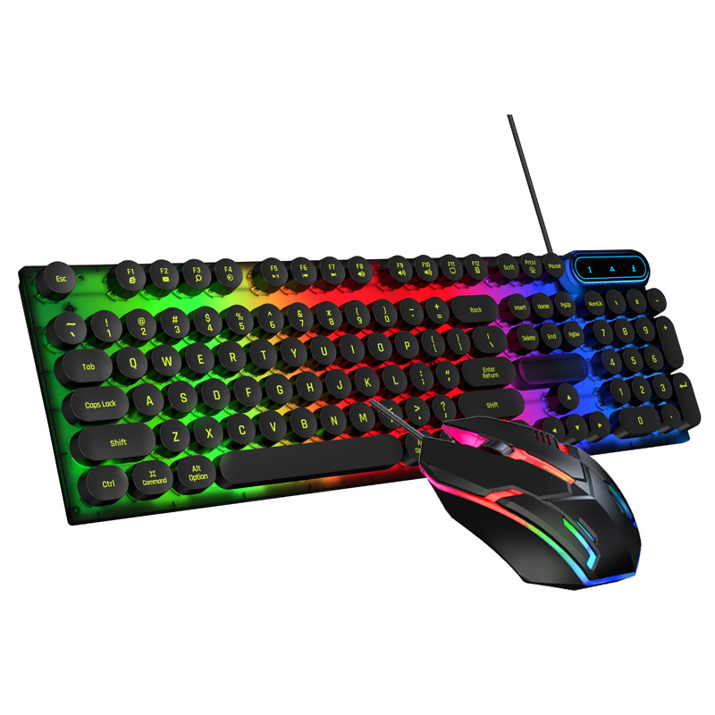 SkylionH600WiredGamingKeyboardAndMouseSetMechanicalFeelPunkRoundKeycapskeyboard1600dpi104-KeysRGBLed-1976639-1