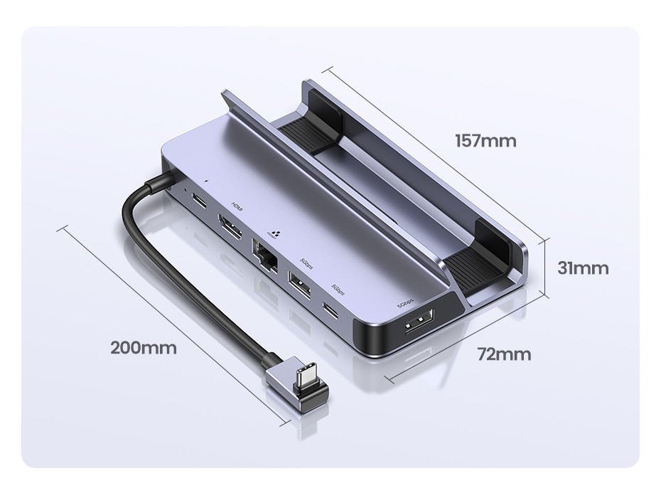UGREEN6-in-1USB-CDockingStationtoHDMI4K60HzRJ45PD100WChargerDockforSteamDeckROGAllyMacBookPCUSBAC30H-1997036-15