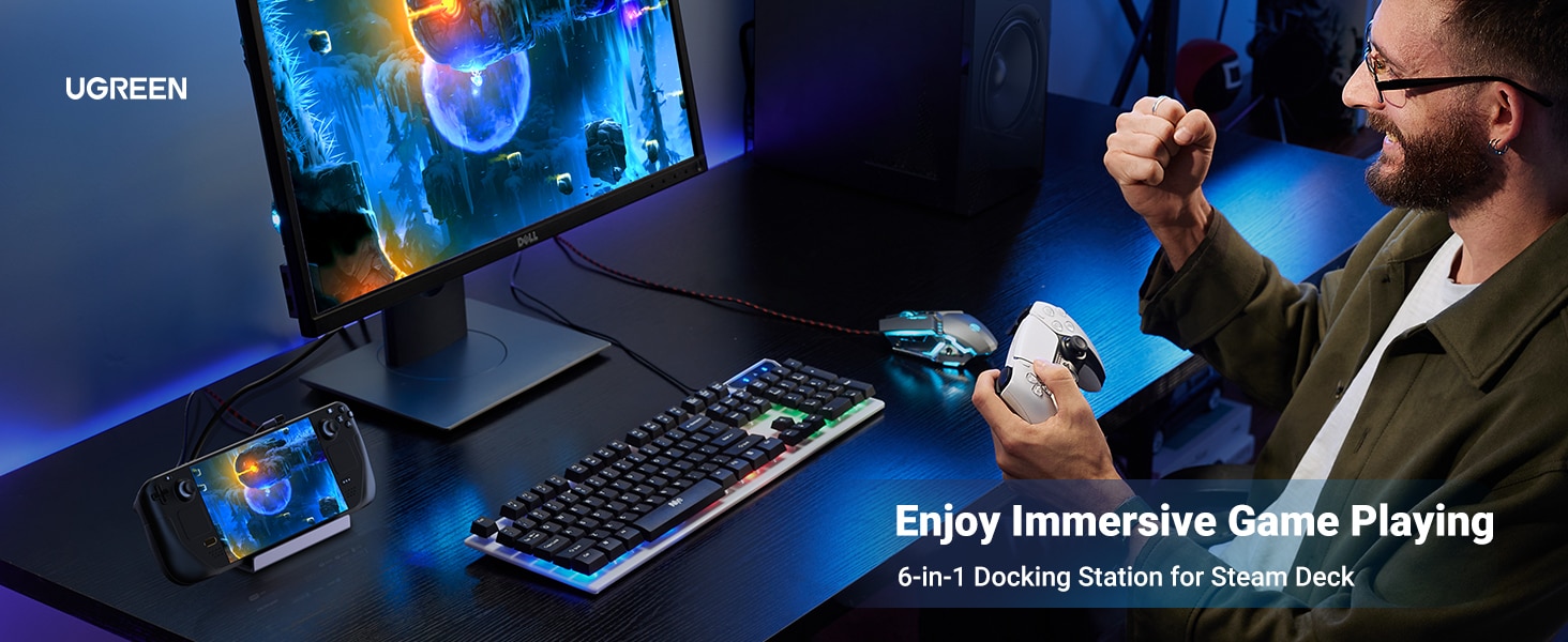 UGREEN6-in-1USB-CDockingStationtoHDMI4K60HzRJ45PD100WChargerDockforSteamDeckROGAllyMacBookPCUSBAC30H-1997036-3