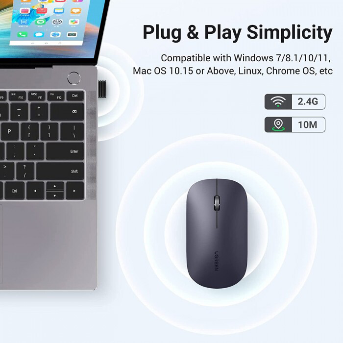 UGreenMU001DualModeWirelessMuteMouse3Buttons4000DPILowPowerConsumption24GWirelessBT3050MiceforHomeOf-2015437-3