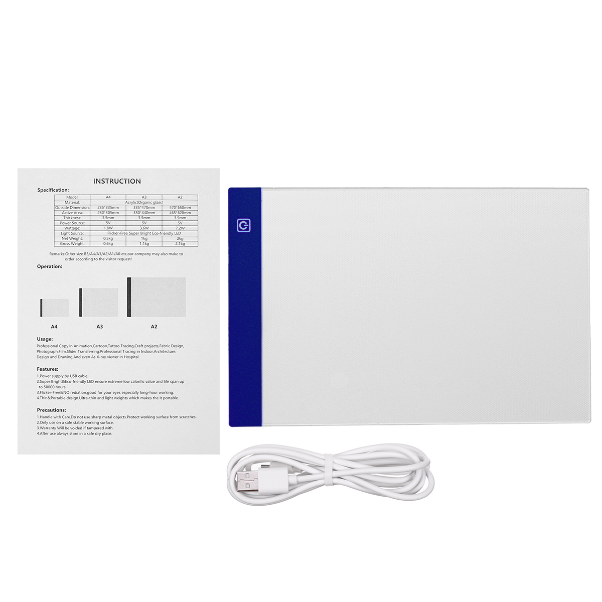 UltraThinA4LEDLightPadArtistUSBLEDDrawingBoardPadCopyTablePaintingDrawingWritingBoard-1758438-13