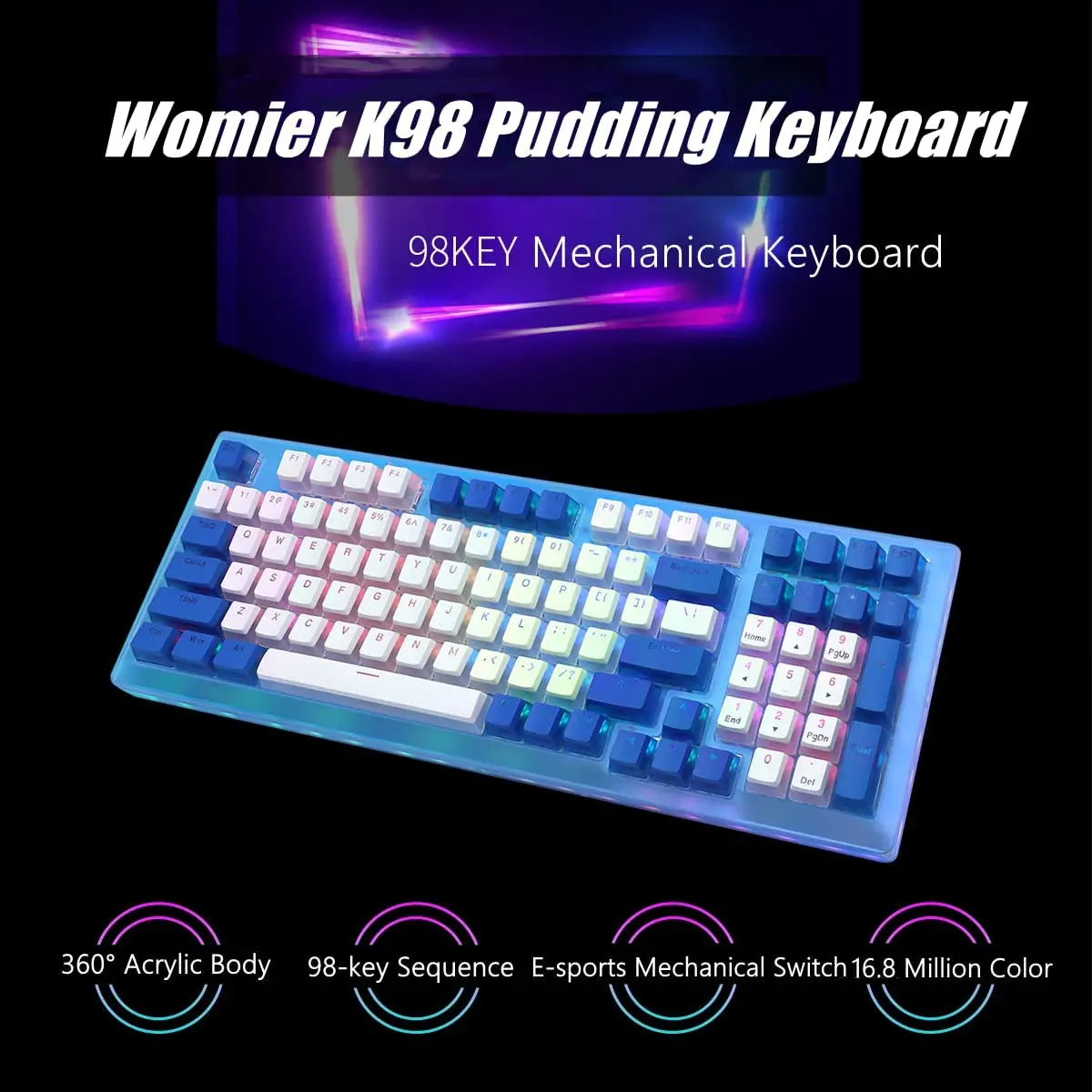 WomierK98WiredHotswapRGBMechanicalKeyboard96LayoutGateronMechanicalSwitchPuddingAcrylicforMacWindows-2005058-2