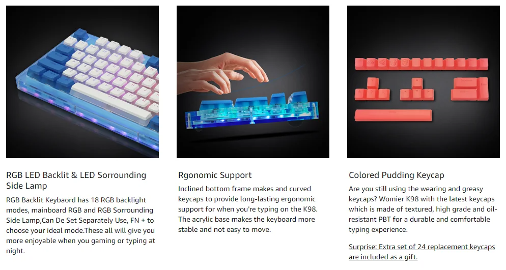 WomierK98WiredHotswapRGBMechanicalKeyboard96LayoutGateronMechanicalSwitchPuddingAcrylicforMacWindows-2005058-6
