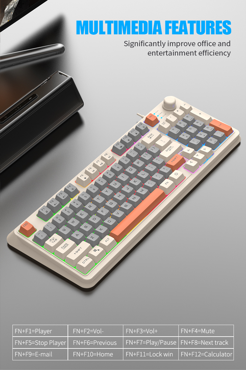 XUNSVFOXK8294KeysWiredGamingKeyboardThreeColor-blockLuminousMechanical-feelStation19-keypunchlessGam-1993858-7