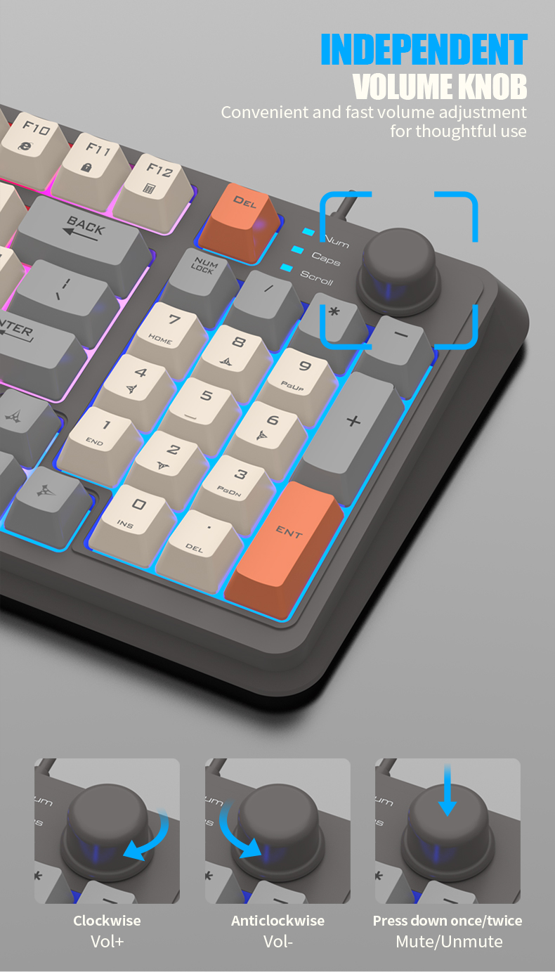 XUNSVFOXK8294KeysWiredGamingKeyboardThreeColor-blockLuminousMechanical-feelStation19-keypunchlessGam-1993858-8