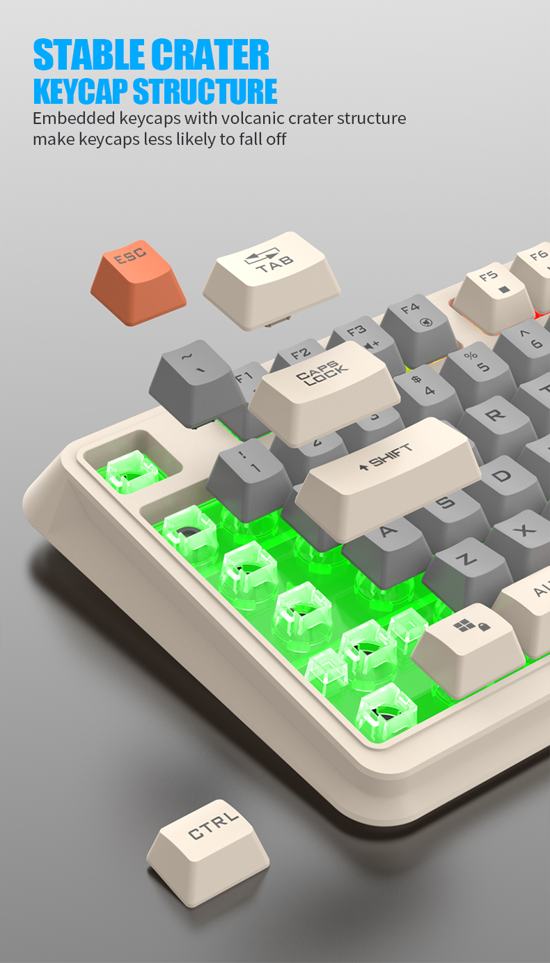 XUNSVFOXK8294KeysWiredGamingKeyboardThreeColor-blockLuminousMechanical-feelStation19-keypunchlessGam-1993858-9