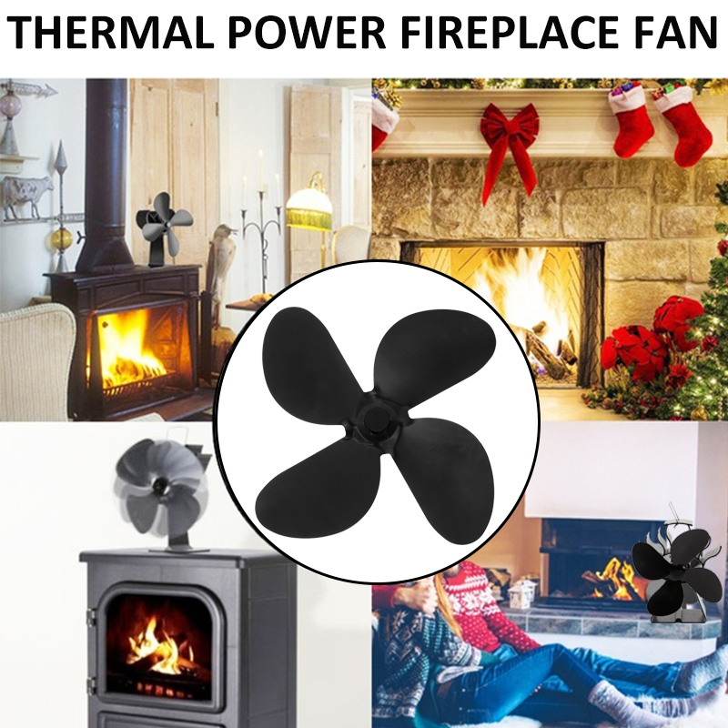 1pcs4BladeStoveFanBladeFireplaceFireHeatThermalPoweredFuelSavingEcofan-1761990-6