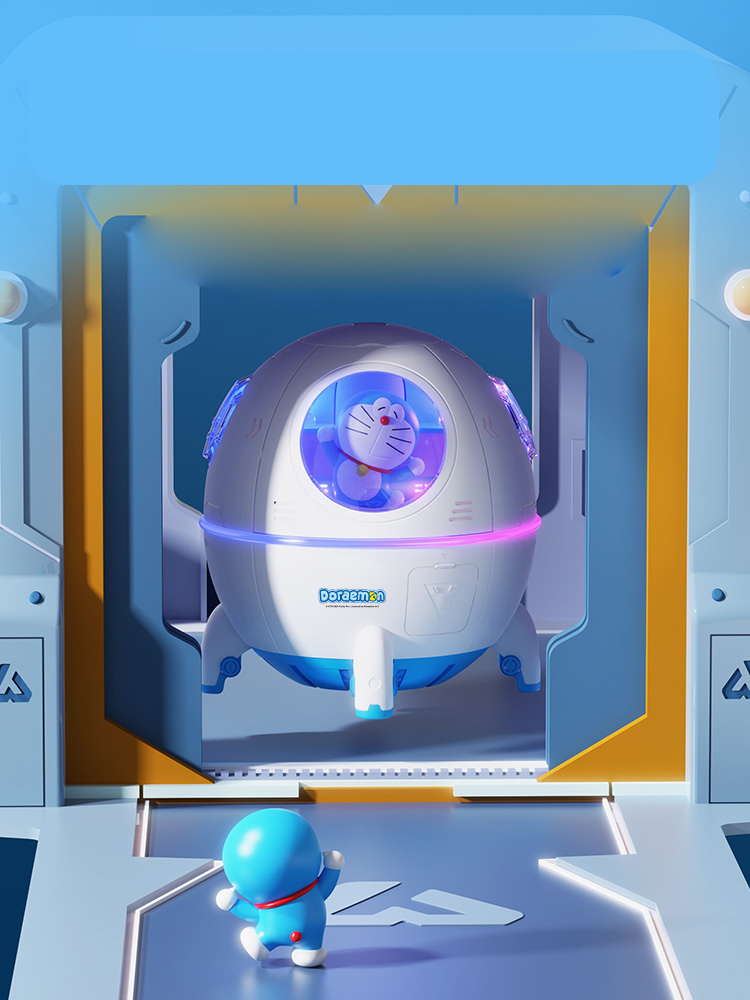 220MLHomeHumidifierCartoonSpaceCapsuleHouseholdUse1200mAhwithMulticolorAmbientLightTypeCRechargeable-2015505-13