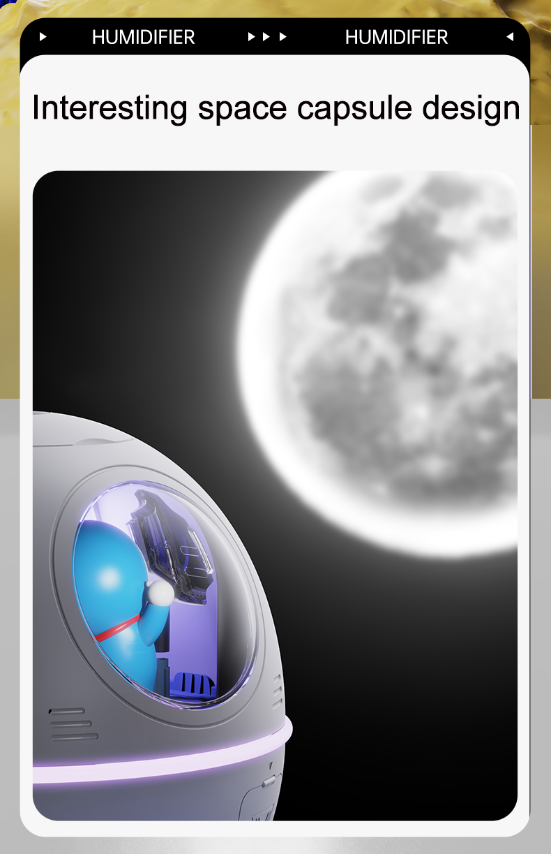 220MLHomeHumidifierCartoonSpaceCapsuleHouseholdUse1200mAhwithMulticolorAmbientLightTypeCRechargeable-2015505-6