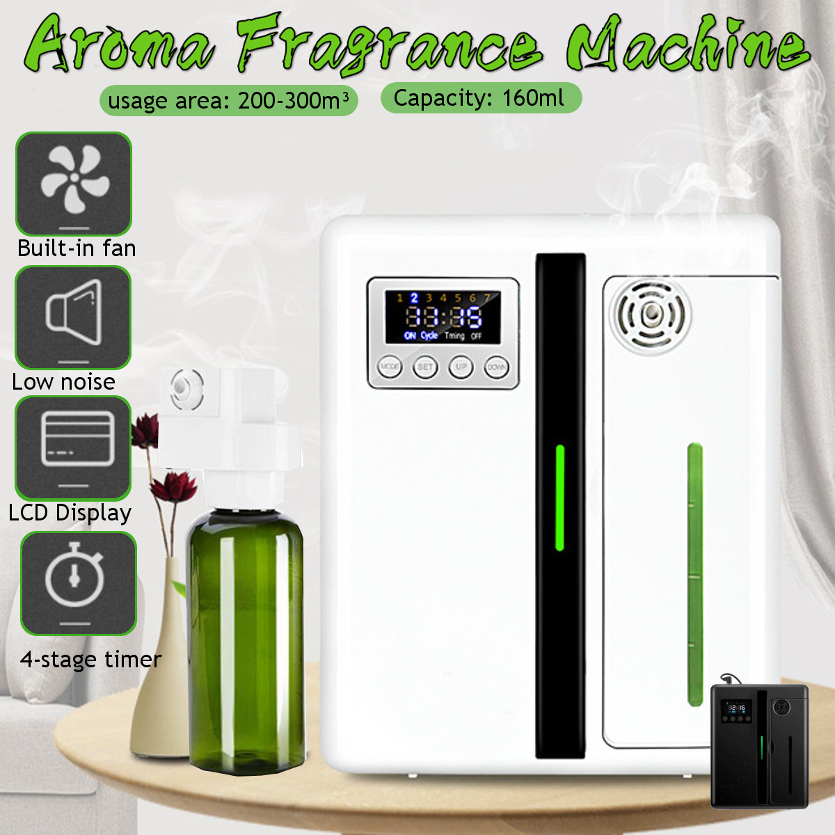 33W12V160mlEssentialScentedOilAromaDiffuserHumidifierAromaFragranceMachineForHomeHoltelOffice-1855257-2