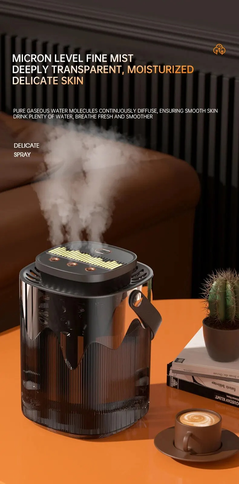 CreativeHumidifierHouseholdAtomizer3LLargeCapacityThreeJetUSBSilentDesktopBedroomDormitoryOfficeNigh-2015477-11