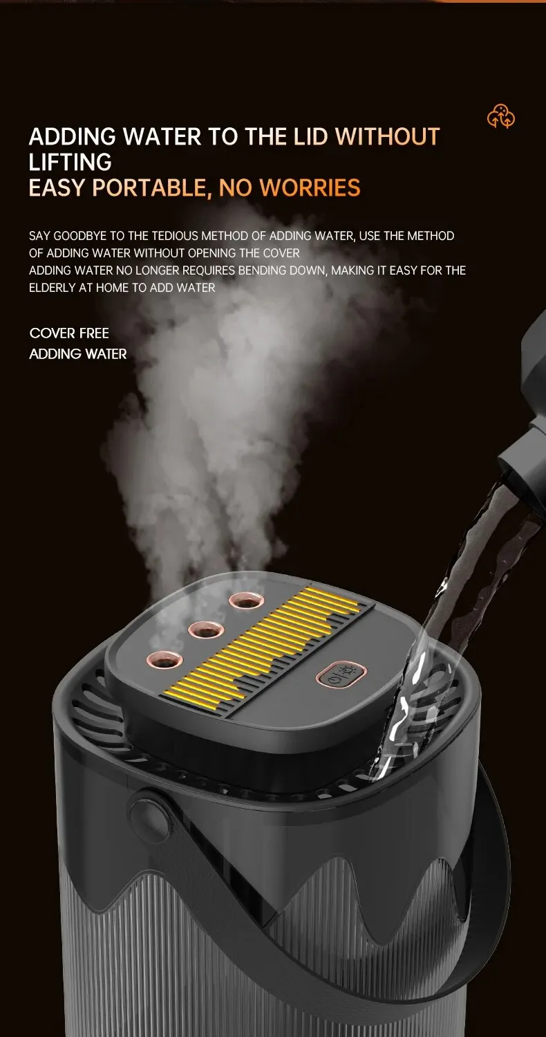CreativeHumidifierHouseholdAtomizer3LLargeCapacityThreeJetUSBSilentDesktopBedroomDormitoryOfficeNigh-2015477-8